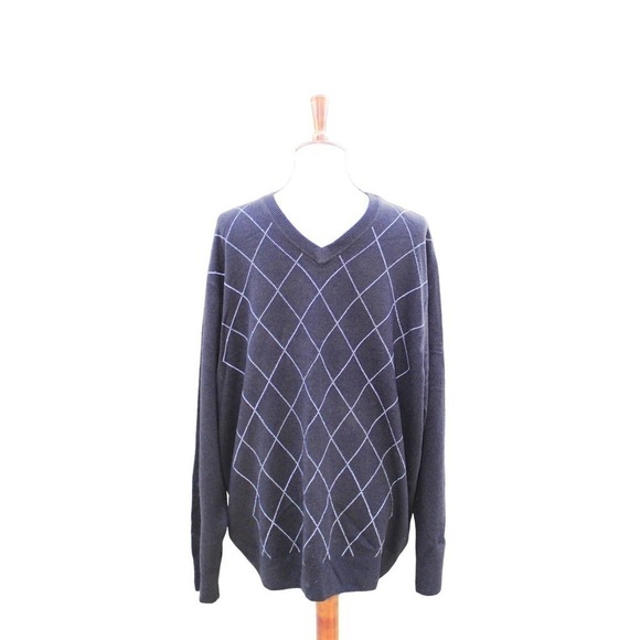 Dockers Black V-Neck Sweater |Vintage Sweater | Size XXL MEN - Picture 1 of 7